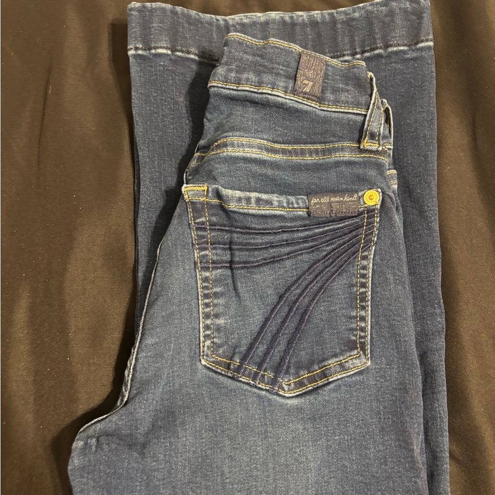 7 For All Mankind Dark Blue Boot Cut Jeans